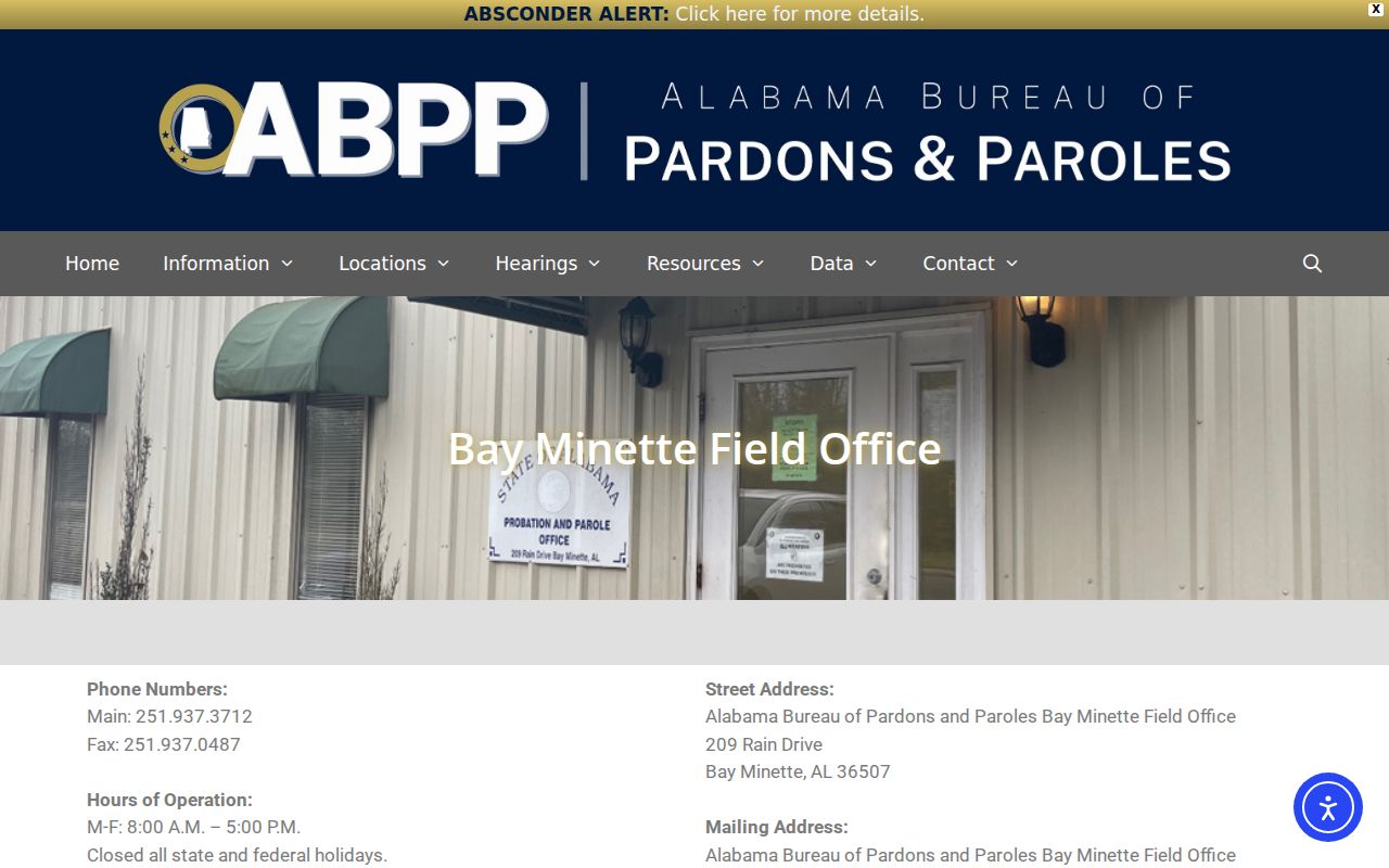 Baldwin County probation and parole field office records